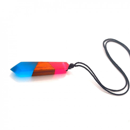 Fashionable Wood Resin Necklace Pendant