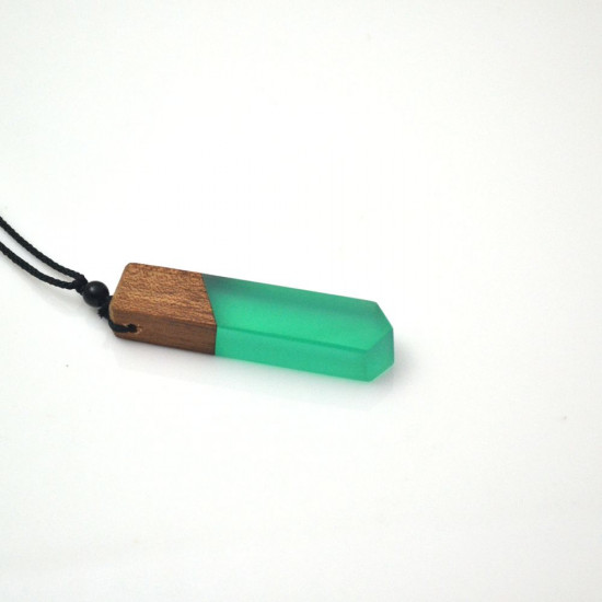 Fashionable Wood Resin Necklace Pendant