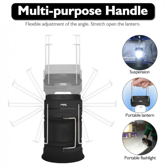 Rechargeable Camping Lamp with USB + phone changer