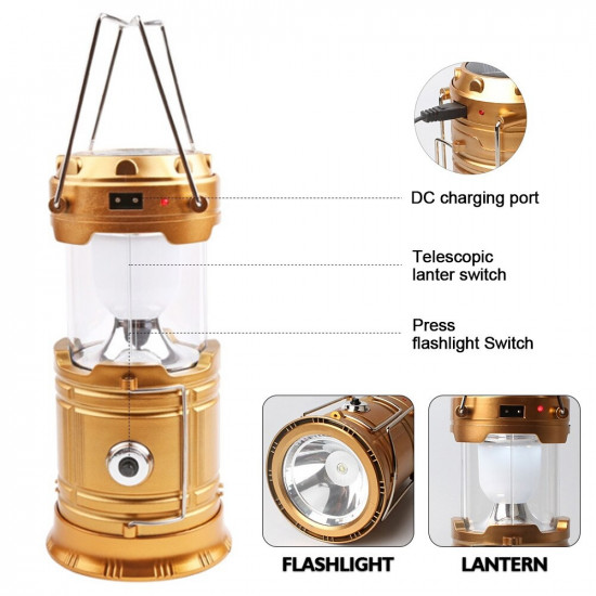 Rechargeable Camping Lamp with USB + phone changer