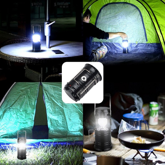 Rechargeable Camping Lamp with USB + phone changer