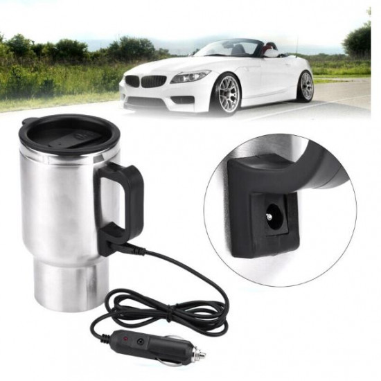 Car Based Heating Stainless Steel Cup Kettle 12V