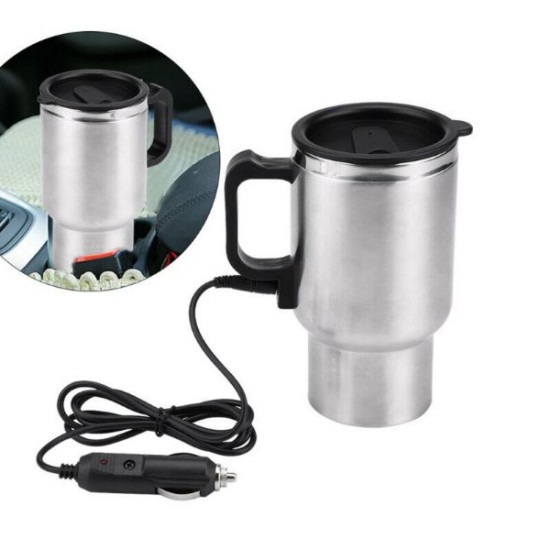 Car Based Heating Stainless Steel Cup Kettle 12V