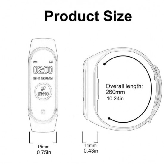 M4 Smart Band Fitness Bracelet M4 Smart Band Fitness Bracelet