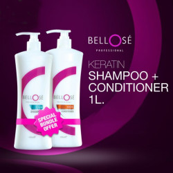 Bellose Keratin Shampoo + Conditioner 1L