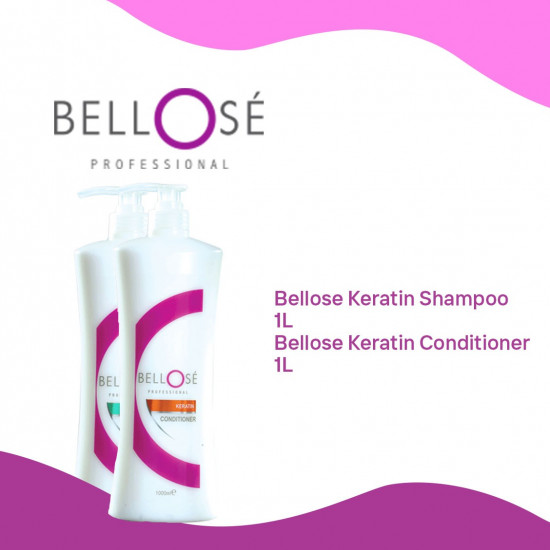 Bellose Keratin Shampoo + Conditioner 1L