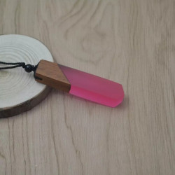Men & Women Wood Resin Necklace Pendant