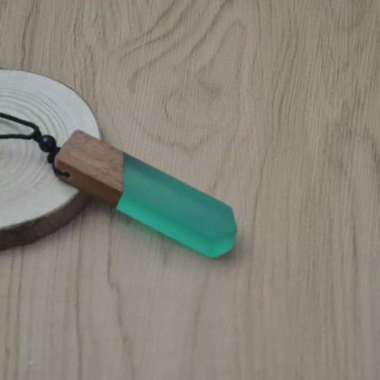 Men & Women Wood Resin Necklace Pendant