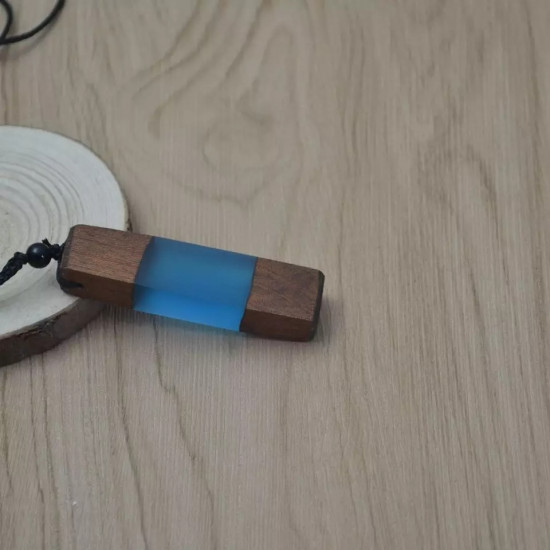 Men & Women Wood Resin Necklace Pendant