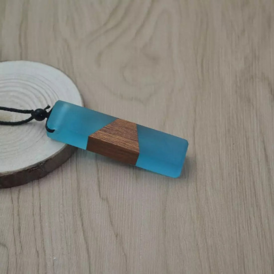 Men & Women Wood Resin Necklace Pendant