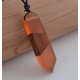 Men & Women Wood Resin Necklace Pendant