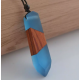 Men & Women Wood Resin Necklace Pendant