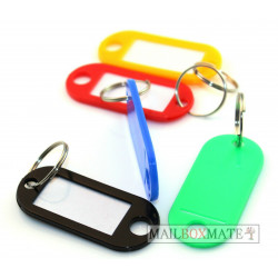 Key Tags Plastic Key Rings ID Tags Name Label Key
