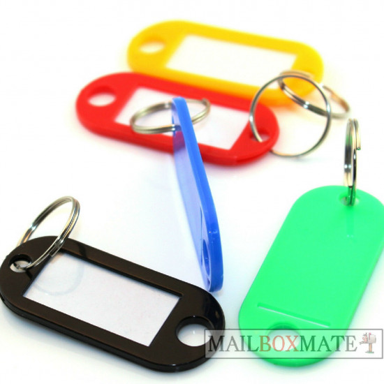 Key Tags Plastic Key Rings ID Tags Name Label Key