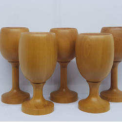 Teak Wood Handcraft Wine/Water goblet.