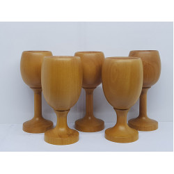 Teak Wood Handcraft Wine/Water goblet.