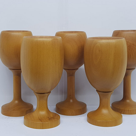 Teak Wood Handcraft Wine/Water goblet.