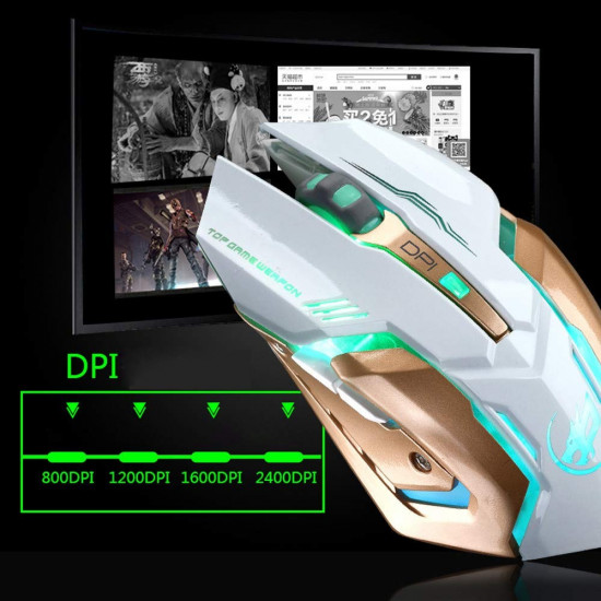 Rechargeable Wireless Silent Gaming Mouse