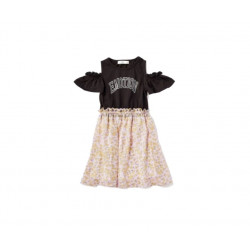 Baby Kids Girls Off Shoulder Printed dress- MPS-02