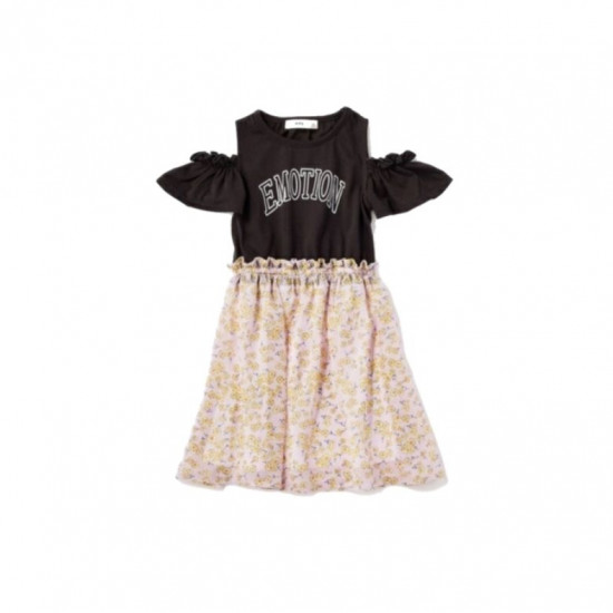 Baby Kids Girls Off Shoulder Printed dress- MPS-02