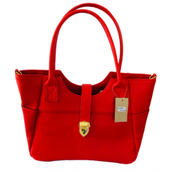 Women's Red PU Leather Casual Handbag WB 100271