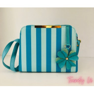 Female Fashionable Shoulder Handbags - Blue & White - 07/BB/0006