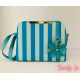 Female Fashionable Shoulder Handbags - Blue & White - 07/BB/0006