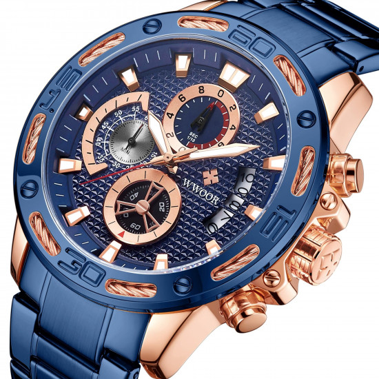 WOOR Luxury Blue Watch Men's WOOR Luxury Blue Watch Men's
