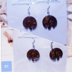 Coconut shell Earrings - Part 01
