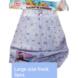 Baby's Frock - Large size/ Printed/ 3 pcs