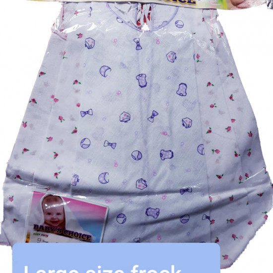 Baby's Frock - Large size/ Printed/ 3 pcs