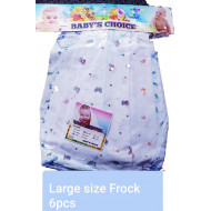 Baby's Frock - Large size/ Printed/ 6 pcs
