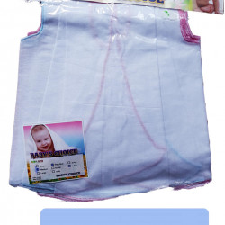 Baby's Frock - Medium size/ Pure white color/ 6 pcs