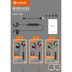Yison E14 Bluetooth 4.2 Earphone Wireless Earphones Magnetic Stereo Handsfree Earbuds Sport Music Headphone For mi 5g phone