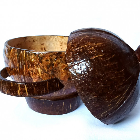 Coconut shell Bowl with Lid Coconut shell Bowl with Lid
