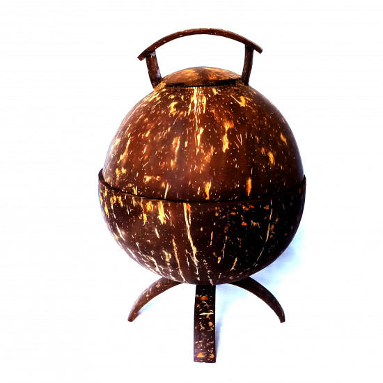 Coconut shell Salt Container Coconut shell Salt Container