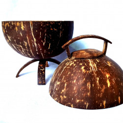 Coconut shell Salt Container