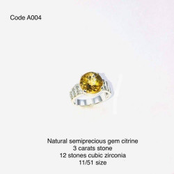STERLING SILVAR RINGS 100% NATURAL 3CT SONE