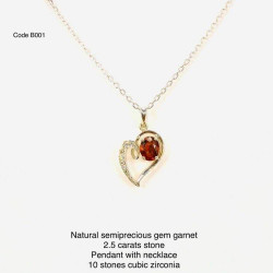 Necklace and Pendant 2.5CT 925 Genuine Silver
