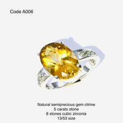 STERLING SILVAR RINGS 100% NATURAL 5CT STONE