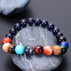 Eight Planets Natural Stone Bracelet