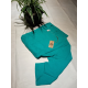LINEN DRESS 3/4 SLEEVE SHORT DRESS