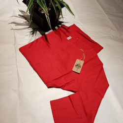 LINEN DRESS 3/4 SLEEVE SHORT DRESS