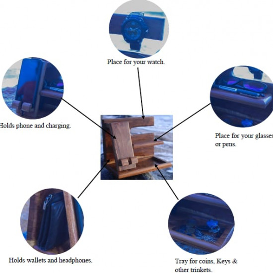 WoodenDocking station and nightstand organizer WoodenDocking station and nightstand organizer