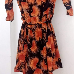 VISCOSE CASUAL SHORT FLAIRED DRESS