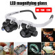 Double Eye Loupe Head Wearing Magnifier Glass with LED Light(8x , 15x , 23x) Double Eye Loupe Head Wearing Magnifier Glass with LED Light(8x , 15x , 23x)