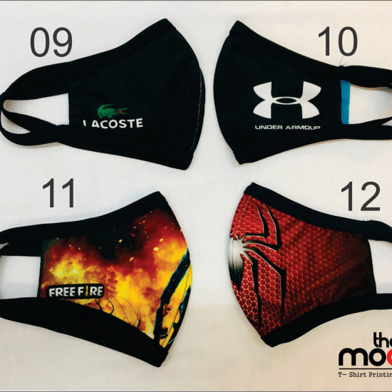 Available face mask in new Design with different themes