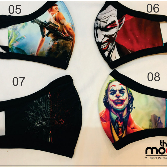 Available face mask in new Design with different themes