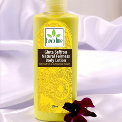 herb line Gluta Saffron Natural Fairness Body Lotion