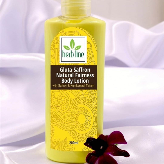 herb line Gluta Saffron Natural Fairness Body Lotion herb line Gluta Saffron Natural Fairness Body Lotion